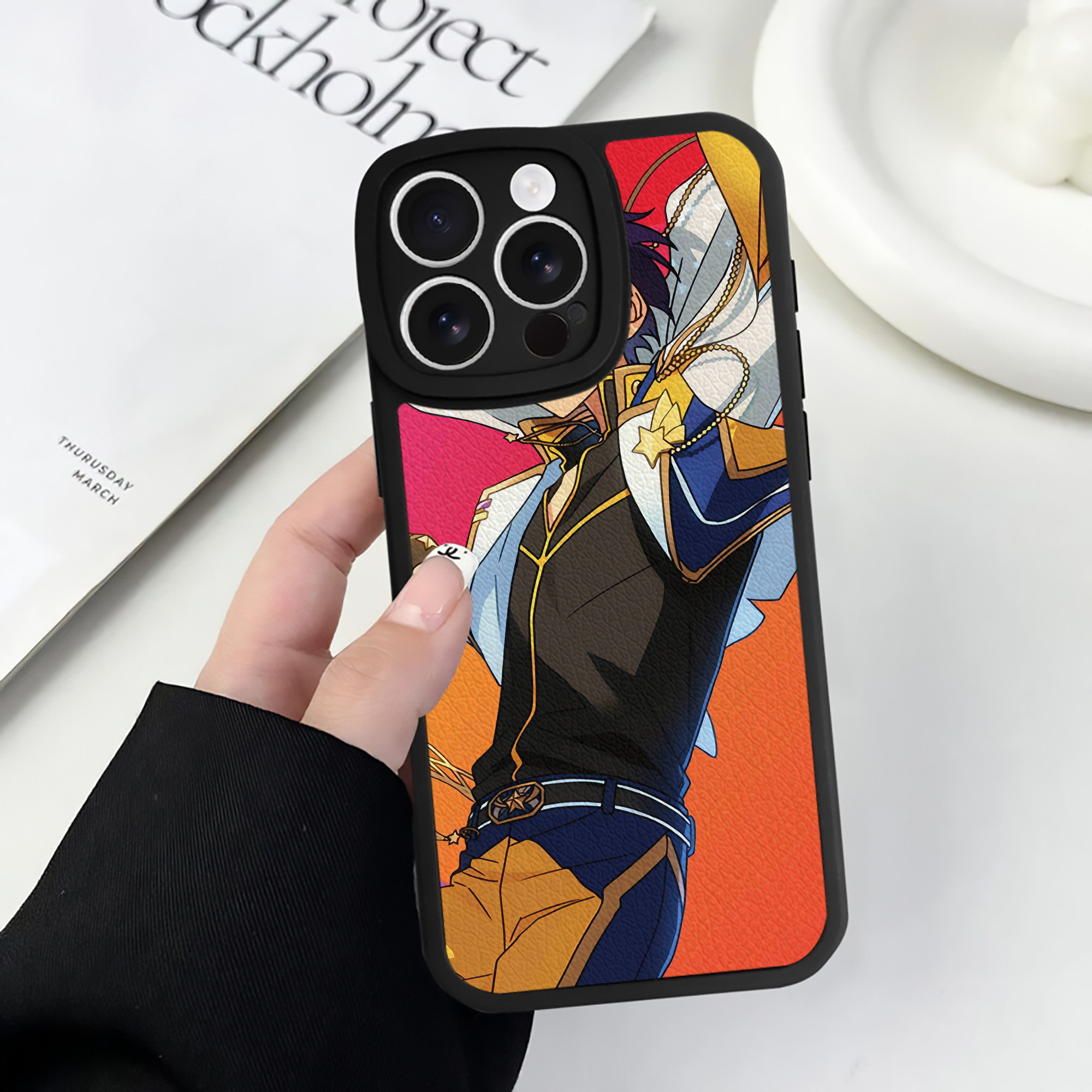 （画像用） あんさんぶるスターズ! Ensemble Stars 【iPhone 16シリーズ対応】シリコンスマホケース（レザー調） 材質：シリコン